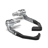 SCSTHRCRA Handschützer Für N*inja ZX-10R Für KRT 2006-2020 2019-2020 Brems- Und Kupplungshebelschutz-Kit Griffschutz Anti-Fall-Handschutzzubehör (Titanium)