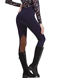 YGMNQAL Reithose Damen Reithose Damen Reithose Kniebesatz Frau Reithose Leggings Sport Training Reiten Eng(Blue,XXL-68-72kg)