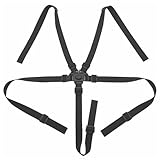 5 Punkt Gurt Sicherheitsgurt,Verstellbare Hochstuhl Gurt für Kinder Baby,5 Punkt Sicherheitsgurt,Schwarz Gurt für Hochstühle,Schrittgurt Hochstuhl für Kindersitz,Kinderwagen Buggy,Auto