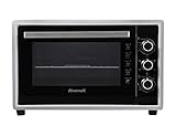 Brandt FC4200MS Mini-Backofen, 42 l, multifunktional, 240 °C, 5 Kochpositionen, Doppelglastür, Zubehör: Backblech, Grill, Zange zum Auffangen von Speisen, Drehspieß, 1800 W, silberfarben