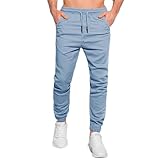 Cargohose Herren Elastische Taille Lang Frühlingshaft Pants Arbeit Lässig Arbeitshose Slim Fit Outdoor Hosen Für Herren Sommer Schnittschutzhose Aktivitäten Im Freien 2025 Neu hellblau XL