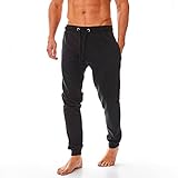 Iron Mountain IMPNT206 Herren Recycelte Garn Öko-freundliche Jogginghose Jogginghose mit Bündchen, Schwarz, XL