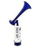 ZL Products Metall Fanfare Druckluft Hupe, Air Horn, Signalhorn, Megafon, Stadion Tröte, Handball, Fußball, EM WM, Handsirene, Nebelhorn, Blau