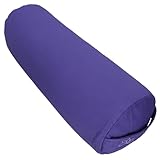 Yoga-Nackenrolle, Buchweizen, 61 x 23 cm, ideal für Yoga, Fitnessstudio, Meditation, Violett