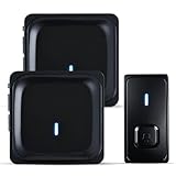 Funkklingel, Kabellose Türklingel Funk Set mit 2 Plug-In-Empfänger & 1 Sender, IP65 Aussen Wasserdicht Klingel Haustür, 5 Stufen Volumes 58 Melodien, Tragbares Funkklingel Set Plug-in Doorbell
