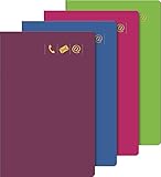 Baier & Schneider 1064669 Telefonringbuch, mappe Adressbuch, 1150 Nummern, Strapazierfähiger Einband in B grün, pink, bordeaux, blau sortiert