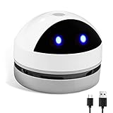 SPORWAY Tischstaubsauger Mini Tischsauger, Klein Handstaubsauger USB Wiederaufladbar Staubsauger, Hohe Saugleistung Staub Reiniger Elektrische PC Staubgebläse für Tastatur Desktop Sofa (Weiß - 1)