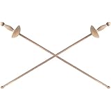 BestSaller 1123 Glocken Degen mit gedrechseltem Griff, Holz Buche 75 cm, geölt, Natur (2 Stück)