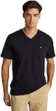 Tommy Hilfiger Herren T-Shirt Kurzarm Essential Tee mit V-Ausschnitt, Blau (Desert Sky), L