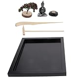 Abaodam 1 Satz Bürodekoration Meditationsschmuck Sandtischkunst Zen-Sandtisch Ornament Wohnkultur Schreibtisch Zen-Garten Tischdekoration Esstisch Suite Sandkasten Geschenk Modell hölzern