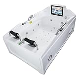 AcquaVapore Whirlpool Vollausstattung Pool Badewanne Wanne mit TV T18L 188x120cm