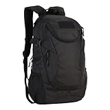 VINBAGGE Rucksack Molle Taktische Motorrad Wanderrucksack Outdoor Wasserdicht Trekkingrucksack 25L Campus Jagdrucksack Schulrucksack Jungen Daypack für Herren Damen Schwarz