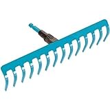 Gardena Rechen Set (normal); zum Rechen, Einebnen und Bodenbearbeitung; enthält combisystem-Rechen und Holzstiel 150cm