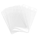 Veemoon 10Stücke Wasserdichte Id Halter Für Ausweise Namensschilder Und Kreditkarten Transparente Kartenhüllen Mit Clip Für Büro Schule Und Veranstaltungen