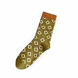 DuBiytlk ReisestrüMpfe Kompression Damen Flug Socken Damen-Baumwollsocken mit mittlerem Schlauch, vielseitige Strümpfe, Lingge-Stapelstrümpfe, frische Socken Halterlose StrüMpfe (Green, One Size)