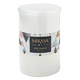 Mikasa Weiße LED-Kerze, flache Oberseite, Hochzeitsdekoration, Urlaubsdekoration, Tischdekoration, 10,2 x 15,2 cm