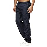 DBMZV Workwear Sommerhose Shorts Herren Wanderhose kurz für Männer Verstärktes Nylon für Langlebigkeit Trekkinghose mit 4 Stretch Bund Outdoor Hosen, Regenhose Cargoshort Hotpants(Marine,XL