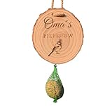 Geschenk für die Beste Oma | lustige deko Geschenkidee Geburtstag aus Holz für den Garten | Omas Piepshow zum Aufhängen | Meisenknödelhalter | personalisiert Enkel klein