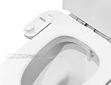 KMINA - Bidet Aufsatz für Toilette Kaltwasser 80 cm, Toilettensitz, WC Dusche, Nicht Elektrisch, Weiß