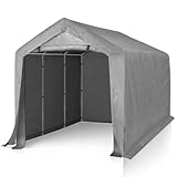 Bonnlo Carport Garagenzelt 180X180cm, Winterfest Aufblasbar Lagerzelt Gerätehaus mit Stabiler Stahlrohrkonstruktion, Autozelt, Dunkelgrau (180X180cm)