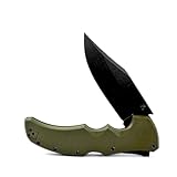Klappmesser 9.25' Taschenmesser scharfe schwarz stahl S35VN, Grün g10, edc messer lange, Outdoor Messer Survival Jagdmesser, faltmesser Utility, Scharfe einhandmesser tanto, Tragbare Camping messer