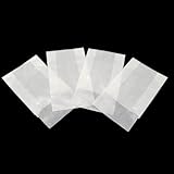 Pergamenttüten 100 Stück, Maße: 6 x 4,5cm, Pergamintüten klein, Pergamenttüten, Flachbodenbeutel, Papiertüten klein, flach für Kleber, Glitzer, Konfetti, Schminke, Nadeln, uvm.