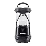 VARTA Campinglampe LED inkl. 6x AA Batterien Camping Laterne, Indestructible L30 Pro, Lampe mit vier Leuchtmodi inkl. Nachtlicht-Modus, wasser- und staubgeschützt, für Angeln, Outdoor, Stromausfall