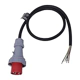 SIAL CEE 400V Adapter 63A Stromkabel 1,5 m langes Gummi-Verlängerungskabel - 4 * 10 mm²（für D30）