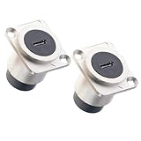 Hochgeschwindigkeits-USB-C-Thru-Kupplung, 2-teiliges Set für verschiedene Installationsanwendungen (Silber)