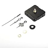 UrbanHui DIY Quarz-Uhrwerk-Mechanismus-Set, leiser Sweep-Wanduhr-Motor-Ersatz, batteriebetrieben für Reparatur und individuelle Bastellösungen (schwarz)