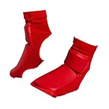 MXRGUMVI Boxfußschutz, rutschfest, für Sanda-Boxsack, Kicking, L, Rot