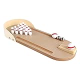 Gatuida Mini Desktop Bowling für Familien Sicheres Interaktives Tischspiel zur Stressbewältigung Geeignet für Indoor Freizeit und Partyspaß