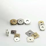 10 Sätze/Los Aufnäher aus Metall mit magnetischen Druckknöpfen für Mantel, Tasche, Kleidungszubehör, Scrapbooking, DIY, Silber, 19 mm