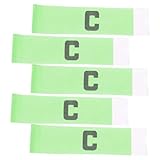 Milisten 5Stücke Verstellbare Kapitänsbinde für Fußball Spielführerbinde Verschleißfestem Material für Erwachsene für Mannschaftssportarten