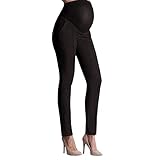 Godom Schwangerschaftsleggings Blickdichte Umstandsleggings High Waist Umstandshose Damen Schwangerschaft Leggings Lang Stretch Schwangere Hose Damen Stoff Leggings für Schwangere Hosen