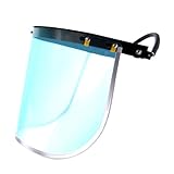 Veemoon Aluminiumverstärktes Schutzvisier für Helm Dickes Metallrahmen gesichtsschutzschild Spritzschutzsicherer Schutzschirm für Schweißer und Industrie Kompatibel mit Sicherheitshelmen