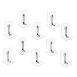 DECORNIJIA 10 Sätze Selbstklebende Möbel wandanker für Kippschutz Einfache Montage ohne Bohren Stabile Fixierung für Tv Regal Schuh Kleiderschrank Kindersicher und Vielseitig Einsetzbar