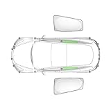 ZSHYTWE Auto Sonnenschutz Sonnenschutz Aus Silberbeschichtetem Stoff Für Tesla Für Model 3 Y 2020-2023, Sichtschutz Für Seitenfenster, Sonnenschutzrollo Autovorhänge(2PCS Rear Y)