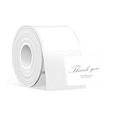 SUPVAN Etiketten selbstklebend wasserfest für T50M Etikettendrucker (40 mm x 30 mm), 250 pro Rolle, schwarz auf weiß