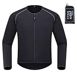 RIDEIRON Motorradjacke Herren Winddichte Leichte Gefütterte für alle Jahreszeiten Wasserdicht UPF40+ Sonnenschutz Kompakt Tragbar Geeignet zum Motorradf Klettern Schwarz XL