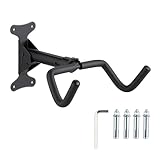 Relaxdays Fahrrad Wandhalterung, klappbar, 50 kg, Wohnung & Keller, HBT: 18x27,5x33 cm, Fahrradhalter drehbar, schwarz
