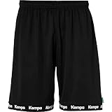 Kempa Wave 26 Shorts Herren Jungen Kurze Hose Handball Fitness Gym Shorts - Kurze Sporthose mit Kordel, Schwarz, 152