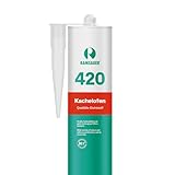 RAMSAUER 420 Kachelofen (Reinweiß) - 310ml Kartusche, Verfugen von Kachelofen & Granitofenplatten, Anschlussfugen von Kachel (-Fliesen) zum Mauerwerk, Verfugung zwischen Kamineinsatz und Mauerwerk