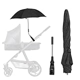 Tarswesi Universal Sonnenschirm für Kinderwagen UV Schutz, UPF50+, Sonnenschutz Regenschirm für Kinderwagen und Buggy, 71 cm Durchmesser, Universalhalterung für Rund- und Ovalrohre