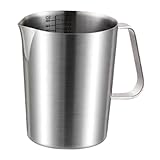 SiaBiced Messbecher Aus Edelstahl, Edelstahl, für Cappuccino, DIY Kaffeebar