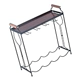 Ksikdeg Modernes Kompaktes Weinglas Aufbewahrungsregal Für Küchenarbeitsplatten Metall Und Holzkonstruktion Platzsparend Schnelle Einrichtung Moderne Esszimmerdekoration Aufbewahrung