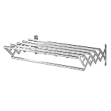 LiuGUyA Rack Wandmontierter Wäscheständer – Faltbare Wäscheständer für Wäsche, robuster Edelstahl für den Innen- und Außenbereich, platzsparend (Größe: 40 cm/15,7 Zoll) (40 cm/15,7 Zoll) (50 cm/19,7