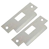 DIYEAH 2 Stück Türriegel Schutzplatten aus Metall 12,2 X 4,8cm Schließbleche für Riegelschlösser Geräuscharm Kompatibel mit US Standard Türschlössern Kratzfestes Türbeschlag Zubehör