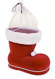 Idena 8550022 - Nikolausstiefel, Rot, Nikolaus, zum Befüllen, Geschenk, Verpackung, Weihnachten