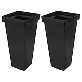Healifty 2 Stück Quadratischer Regenschirmständer und Blumeneimer aus Kunststoff Mittelgroß Schwarz Wasserfester Aufbewahrungseimer für Zuhause Büro und Floristen